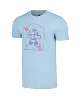 Men's American Needle Blue Distressed Pabst Ribbon Vintage-Like Fade T-shirt