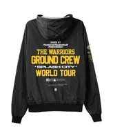 Men's and Women's Bleacher Report x Mitchell & Ness Black Golden State Warriors Backstage Crew Hoodie Full-Zip Jacket