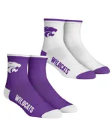 Youth Boys and Girls Rock 'Em Socks Kansas State Wildcats Core Team 2-Pack Quarter Length Sock Set