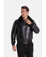 Furniq Uk Men's Quilted Jacket, Black