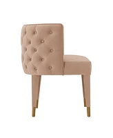 Manhattan Comfort Maya 24.02" Wide Tufted Velvet Upholstered Dining Chair