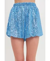 Women's Sequins Blouson Shorts