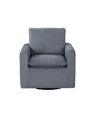 Lifestyle Solutions 32.7" Sherpa Graham Swivel Accent Chair