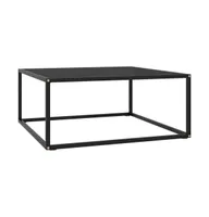 Coffee Table Black with Black Glass 31.5"x31.5"x13.8"