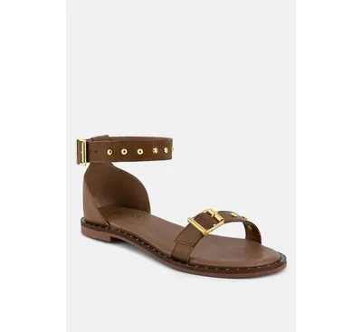 Rosemary Buckle Straps Women Flat Sandals