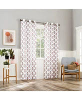 Avie Global Medallion Semi-Sheer Grommet Curtain Panel