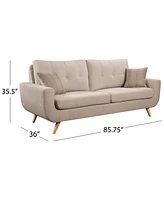 Paige 85.8" Stain-Resistant Fabric Sofa