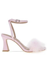 BCBGeneration Women's Relby Feathered High-Heel Two-Piece Dress Sandals