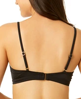 Salt + Cove Juniors' V-Wire Ribbed Bralette Bikini Top, Created for Macy's