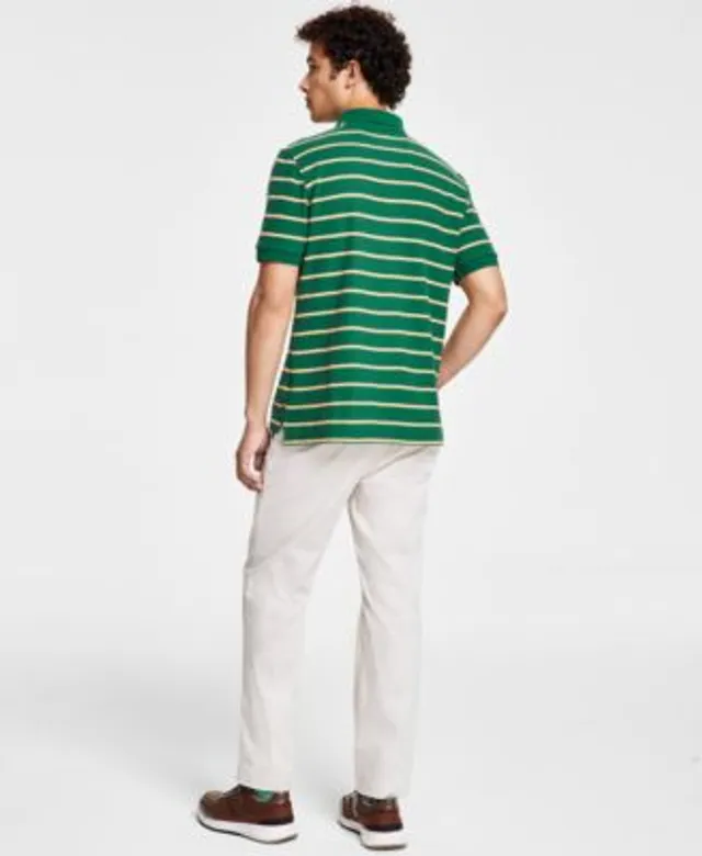 Nautica Mens Classic Fit Stripe Short Sleeve Deck Polo Shirt