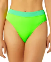 Salt + Cove Juniors' Banded High-Waist Ribbed Bikini Bottoms, Created for Macy's