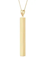 Square Tube 18" Pendant Necklace in 14k Gold