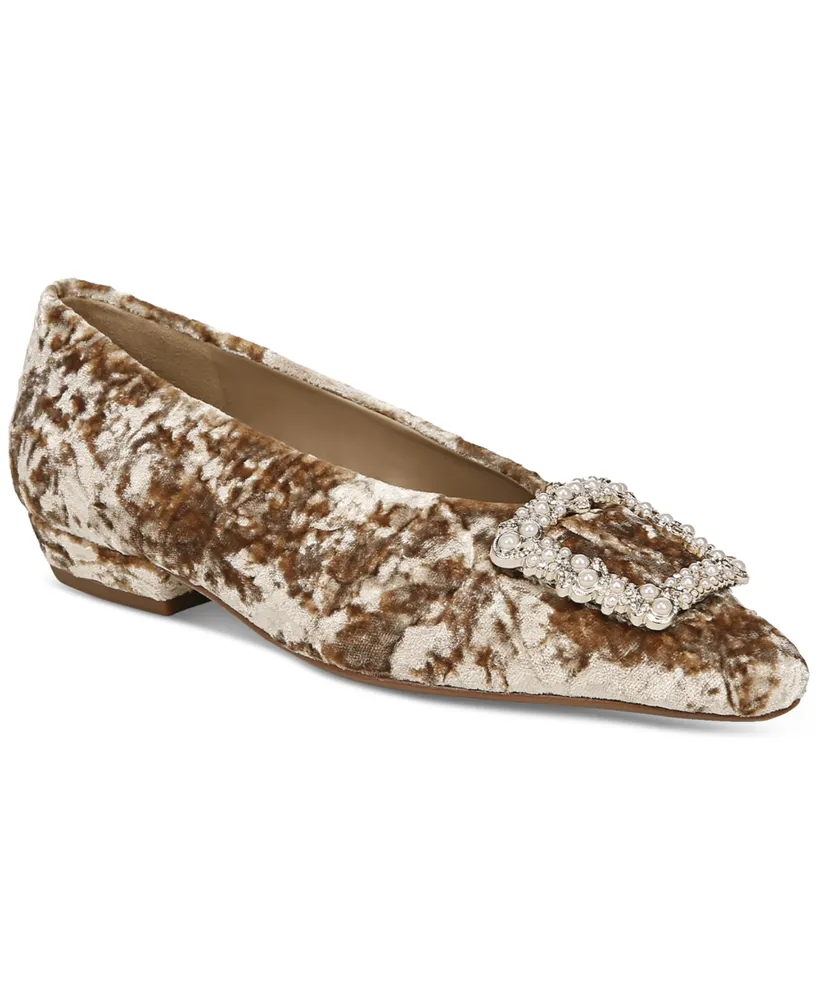 Sam Edelman Women's Janina Slip-On Embellished Buckle Flats