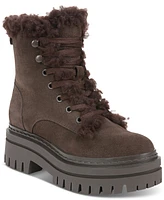 Sam Edelman Women's Kyler Lace-Up Cozy Combat Boots