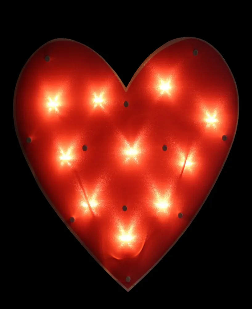 Northlight 13" Lighted Shimmering Heart Valentine's Day Window Silhouette Decoration