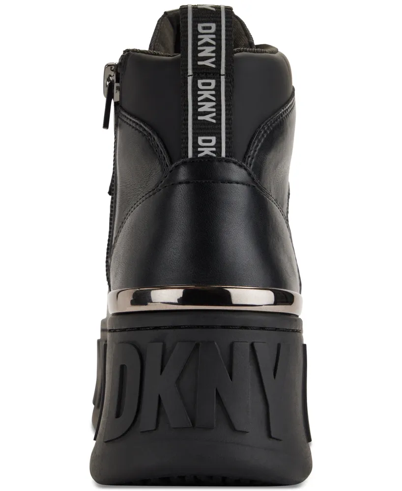 DKNY Womens Cosmos Hight Top Pull On Fashion Sneakers