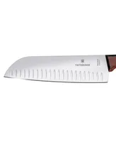 Victorinox Stainless Steel 6.7" Santoku Knife with Wood Handle