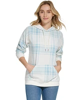 Andrew Marc Sport Women's Plaid Super Soft Hoodie Sweatshirt