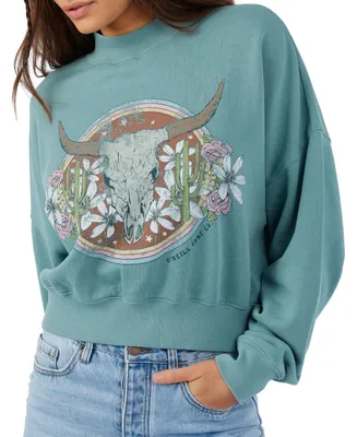 O'Neill Juniors' Moment Graphic Crop Cotton Sweatshirt