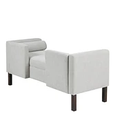 Madison Park 50" Bradford Wide Fabric Upholstered Accent Bench