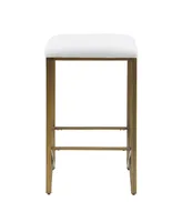 Ink+Ivy 16" Marino Wide Plywood Backless Upholstered Counter Stool