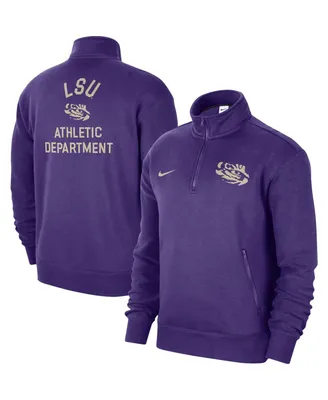 Men's Nike Purple Lsu Tigers Campus Athletic Department Quarter-Zip Sweatshirt