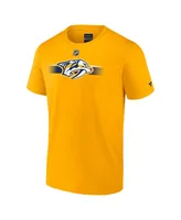 Men's Fanatics Gold Nashville Predators Authentic Pro Secondary Replen T-shirt
