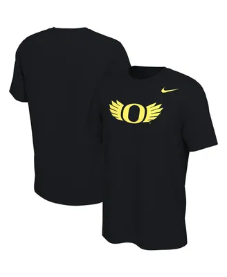 Men's Nike Black Distressed Oregon Ducks Wings T-shirt