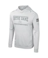 Men's Colosseum Gray Notre Dame Fighting Irish Oht Military-Inspired Appreciation Long Sleeve Hoodie T-shirt