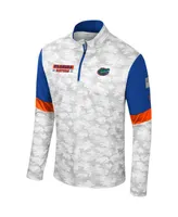 Men's Colosseum Camo Florida Gators Oht Military-Inspired Appreciation Tomahawk Quarter-Zip Windshirt