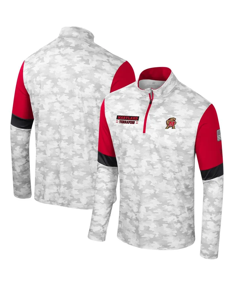 Men's Colosseum Camo Maryland Terrapins Oht Military-Inspired Appreciation Tomahawk Quarter-Zip Windshirt