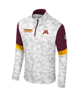 Men's Colosseum Camo Minnesota Golden Gophers Oht Military-Inspired Appreciation Tomahawk Quarter-Zip Windshirt