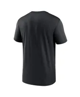 Men's Nike Black Miami Marlins Team Arched Lockup Legend Performance T-shirt