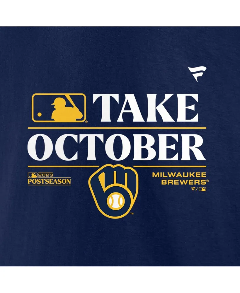 Men's Fanatics Navy Milwaukee Brewers 2023 Postseason Locker Room T-shirt