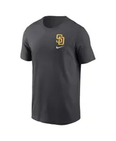 Men's Nike Charcoal San Diego Padres Logo Sketch Bar T-shirt