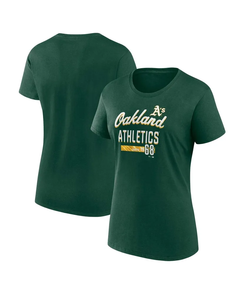 Women's Fanatics Green Oakland Athletics Logo Fitted T-shirt