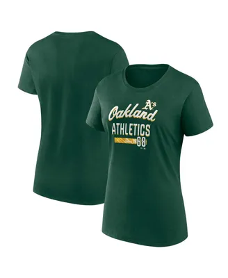 Women's Fanatics Green Oakland Athletics Logo Fitted T-shirt