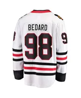 Men's Fanatics Connor Bedard White Chicago Blackhawks Away Breakaway Player Jersey