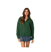 Women's Oversized quarter zip sweatshirt