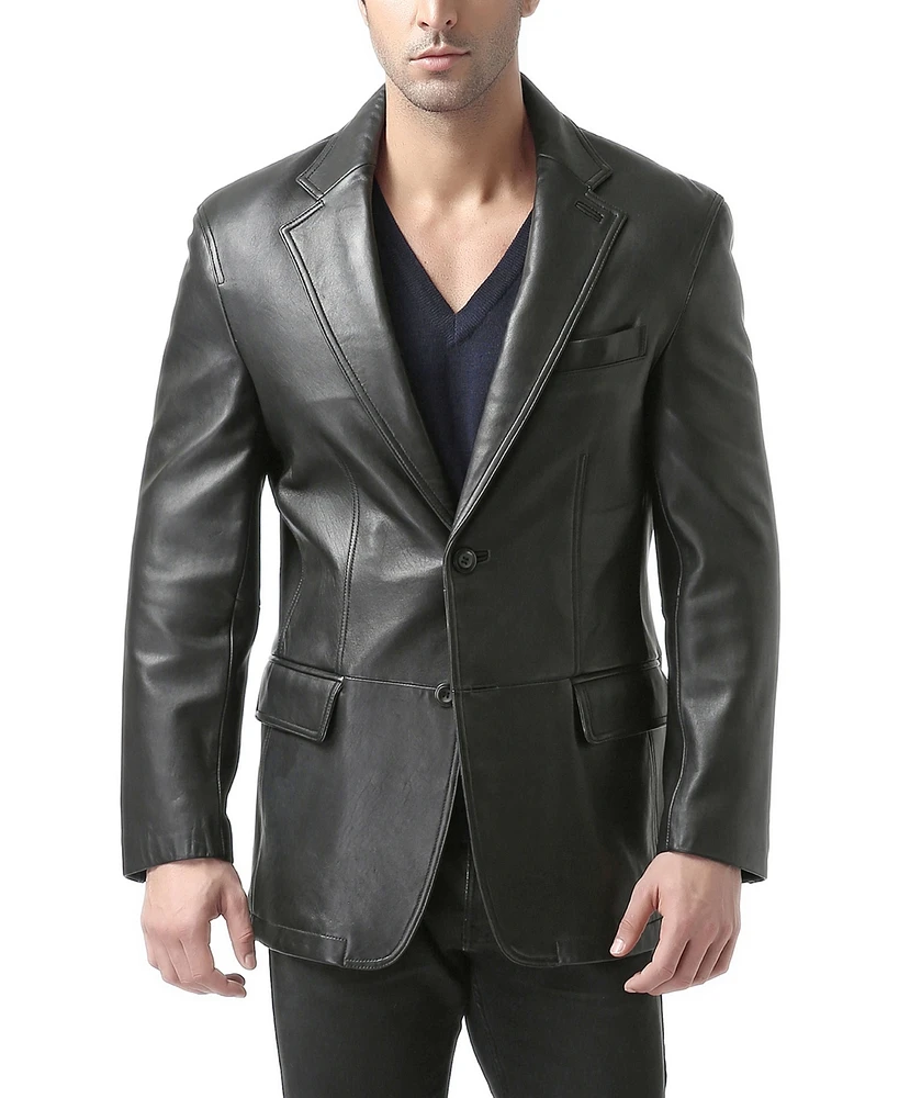 Bgsd Men Two-Button Leather Blazer