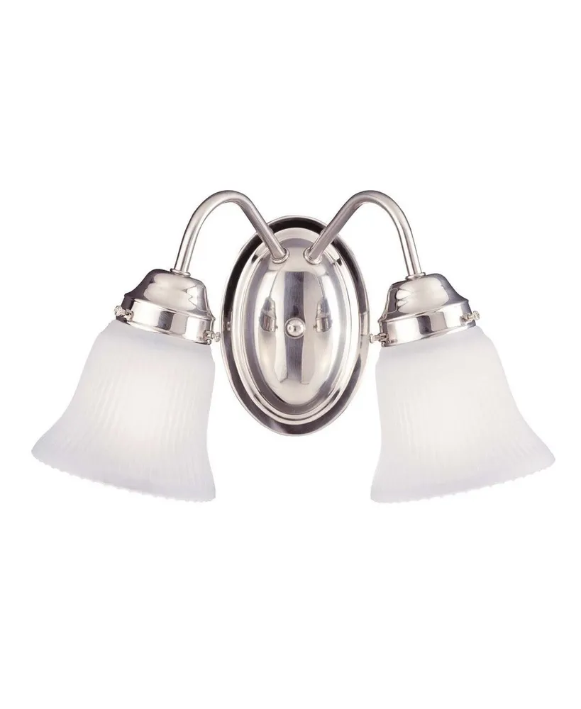 Brighton 2-Light Bathroom Vanity Light in Satin Nickel