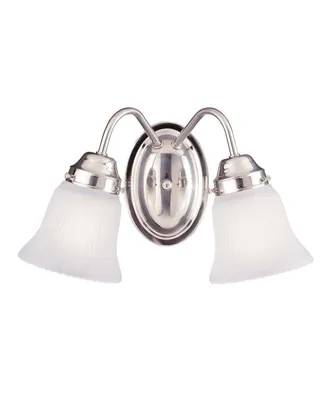 Brighton 2-Light Bathroom Vanity Light in Satin Nickel