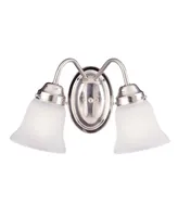 Brighton 2-Light Bathroom Vanity Light in Satin Nickel