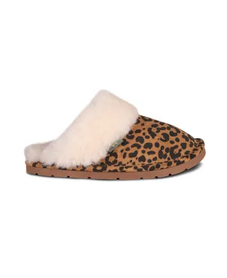 Ladies Leopard Scuff Slide By Cloud Nine Sheepskin