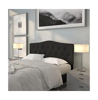 Arched Queen Button Tufted Upholstered Headboard