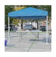 Outdoor Event/Tailgate Tent Set With Pop Up Event Canopy And Wheeled Case And Bi-Fold Table With Carrying Handle