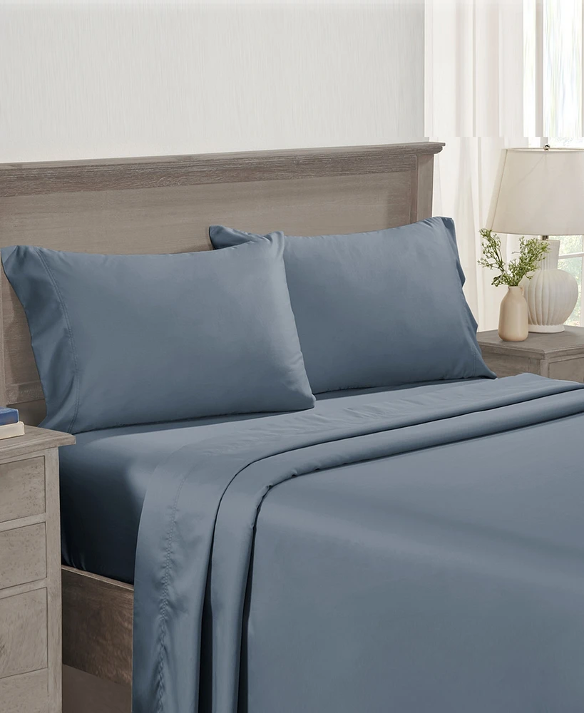 5-Star Luxury 100% Cotton Full Sheet Set - 600 Thread Count Sateen, Soft & Crisp Bed Sheets