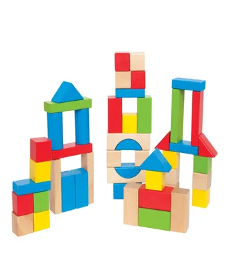 Hape Maple Wood Kids Building 50 Blocks