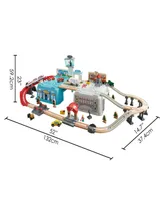 Hape Super Cityscape Transport Bucket Train Set - 80 Pcs