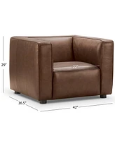 Blake 42" Leather Modern Deep Seat Chair